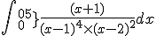 \Bigint{_0^{0.5}}\frac{(x+1)}{(x-1)^4\times{(x-2)^2}}dx